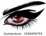 Red Vampire Eye   Realistic Eye ...