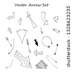 set of hand drawn arrows... | Shutterstock .eps vector #1328623235