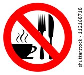 no eat and drink vector sign | Shutterstock .eps vector #112168718