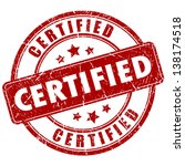 vector certified stamp | Shutterstock .eps vector #138174518