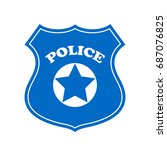 police vector sign illustration ... | Shutterstock .eps vector #687076825