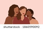 three beautiful women with... | Shutterstock .eps vector #1860590092