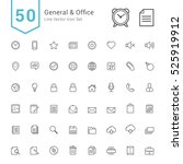 general and office icon set. 50 ... | Shutterstock .eps vector #525919912