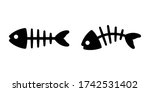fish bone vector salmon icon... | Shutterstock .eps vector #1742531402