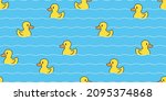 duck seamless pattern vector... | Shutterstock .eps vector #2095374868