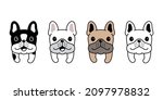 dog vector french bulldog icon... | Shutterstock .eps vector #2097978832