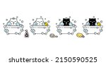 cat vector kitten icon shower... | Shutterstock .eps vector #2150590525