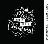 merry christmas. typography.... | Shutterstock .eps vector #1182534292