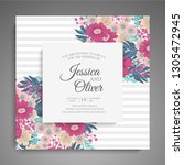 wedding invitation. beautiful... | Shutterstock .eps vector #1305472945