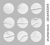 white round crumpled sticker... | Shutterstock .eps vector #1816433345