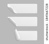 white glued rectangle stickers... | Shutterstock .eps vector #1845667228