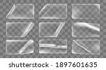 transparent glued crumpled... | Shutterstock .eps vector #1897601635