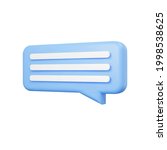 blue 3d bubble talk isolated on ... | Shutterstock .eps vector #1998538625