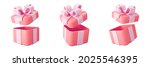 3d red open gift box set with... | Shutterstock .eps vector #2025546395