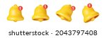 3d notification bell icon set... | Shutterstock .eps vector #2043797408