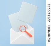 3d white open mail envelope... | Shutterstock .eps vector #2075177278