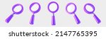 3d purple magnifying glass icon ... | Shutterstock .eps vector #2147765395