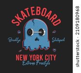 skull skateboard design for t... | Shutterstock .eps vector #2109180968