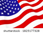 3d rendering. waving united... | Shutterstock . vector #1825177328