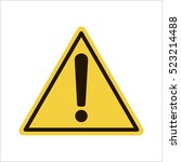 hazard warning attention sign.  | Shutterstock .eps vector #523214488