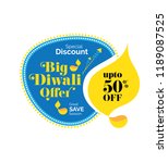 big diwali sale  offer banner... | Shutterstock .eps vector #1189087525