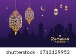 ramadan kareem festival... | Shutterstock .eps vector #1713129952