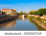 Small photo of Bridge of Perils or Puente de los Peligros is a bridge through Segura river in Murcia. Murcia is a city in south eastern Spain.