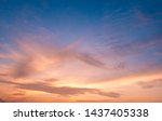 Small photo of beautiful of Stratus cloud in sunset background for forecast and meteorology concept