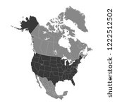 map of north america | Shutterstock .eps vector #1222512502