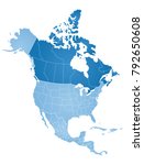 map of north america | Shutterstock .eps vector #792650608