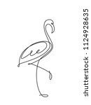 Flamingo Line Drawing Logo ...