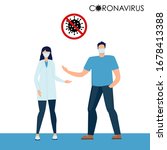 stop coronavirus. doctor and... | Shutterstock .eps vector #1678413388