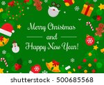 merry christmas background.... | Shutterstock .eps vector #500685568