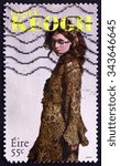 Small photo of IRELAND - CIRCA 2010: A stamp printed in Ireland shows Lainey Keogh, Irish Fashion Designer Specializing in Knitwear, circa 2010