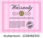 pink formal warranty... | Shutterstock .eps vector #1238486542