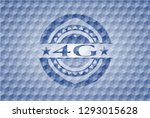 4g blue hexagon badge. | Shutterstock .eps vector #1293015628