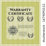 yellow warranty template.... | Shutterstock .eps vector #1674093112
