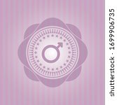 male icon inside pink emblem | Shutterstock .eps vector #1699906735