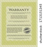 yellow warranty. money pattern. ... | Shutterstock .eps vector #1713151345