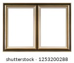 double golden frame  diptych ... | Shutterstock . vector #1253200288
