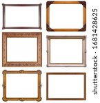 set of wooden frames for... | Shutterstock . vector #1681428625