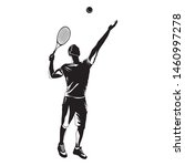 tennis player with racket and... | Shutterstock .eps vector #1460997278