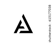 a letter vector logo. aj letter ... | Shutterstock .eps vector #615177038