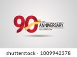 90 years anniversary logotype... | Shutterstock .eps vector #1009942378