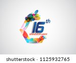 16th anniversary modern design... | Shutterstock .eps vector #1125932765