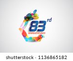 83rd anniversary modern design... | Shutterstock .eps vector #1136865182