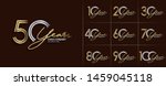 set of anniversary logotype... | Shutterstock .eps vector #1459045118