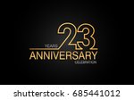 23 years anniversary... | Shutterstock .eps vector #685441012