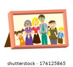 vintage frame with family photo | Shutterstock . vector #176125865