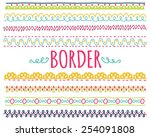 set of colorful hand drawn... | Shutterstock .eps vector #254091808